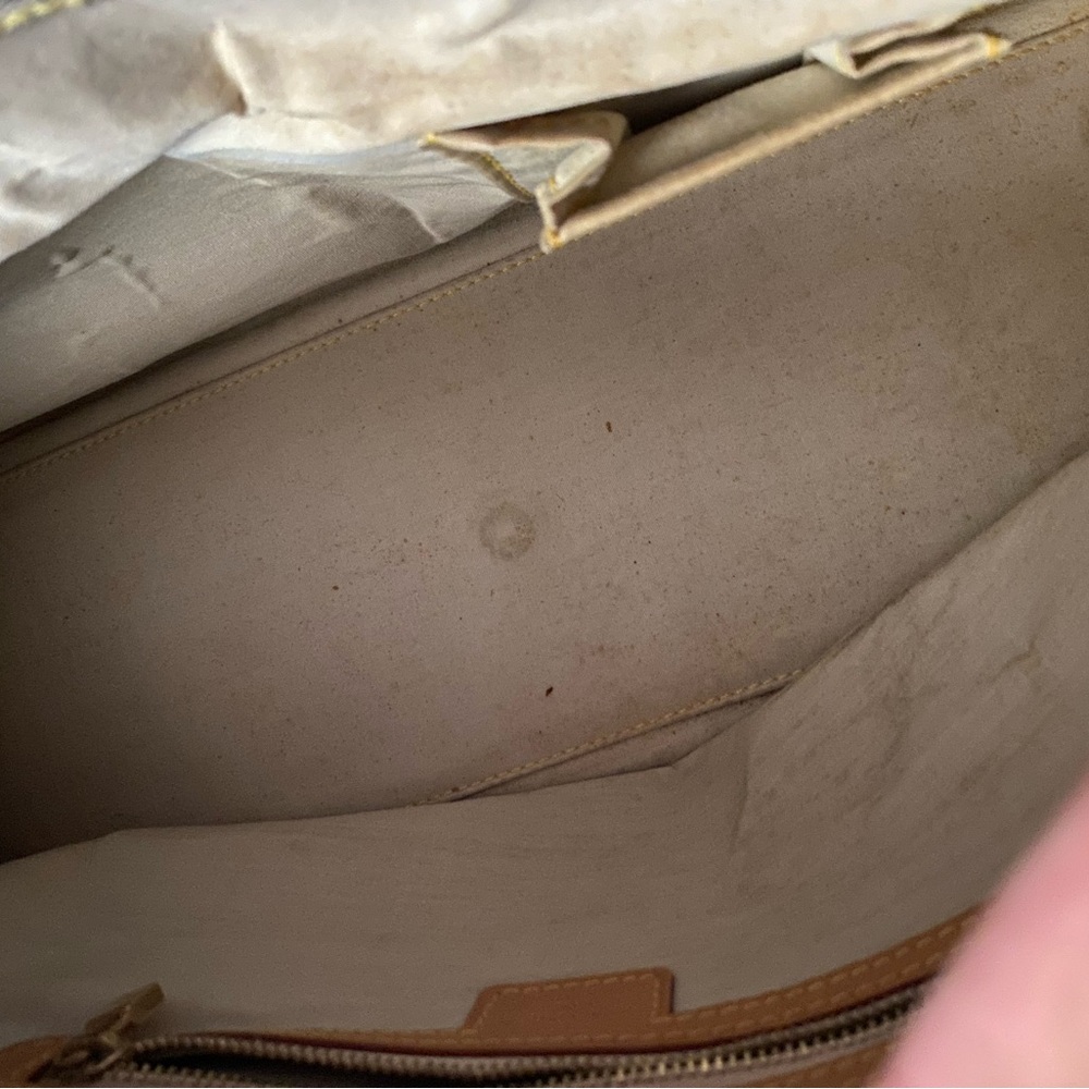 Designer Monogram Tan and Brown Handbag - Picture 6 of 6